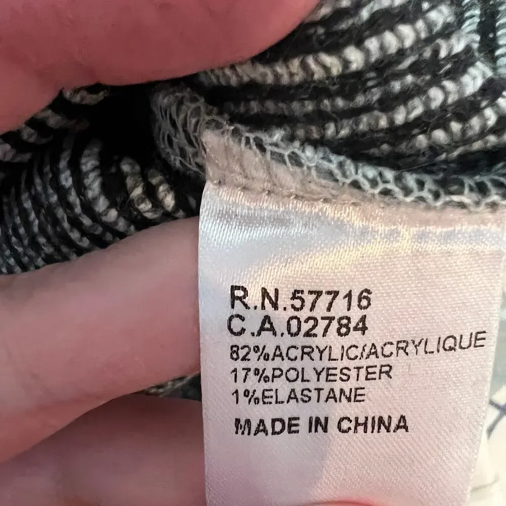 NEW Papillon Textured Liner Print Sweater Dress Grey Size Large - Picture 13 of 16